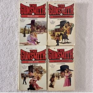 Vintage The Gunsmith All Action Western Romance Novel x4